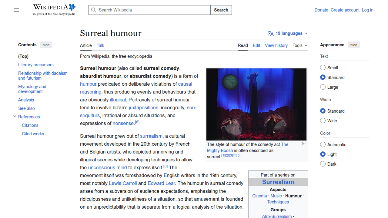 An overview of surreal humor, the genre that helps explore dark subjects with illogic in stories like Harry Potter.